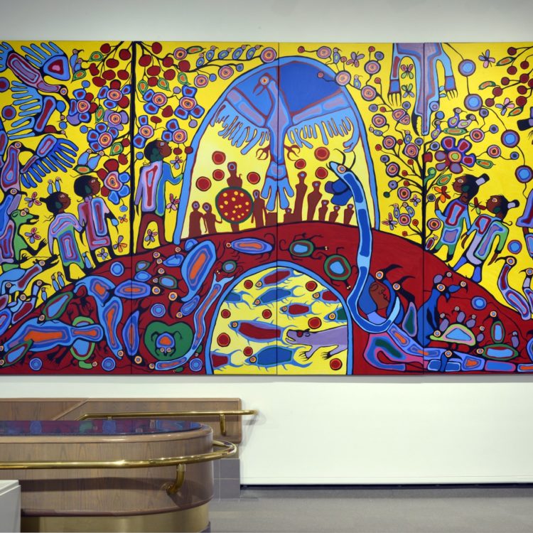 Painting of Artist Norval Morrisseau's 